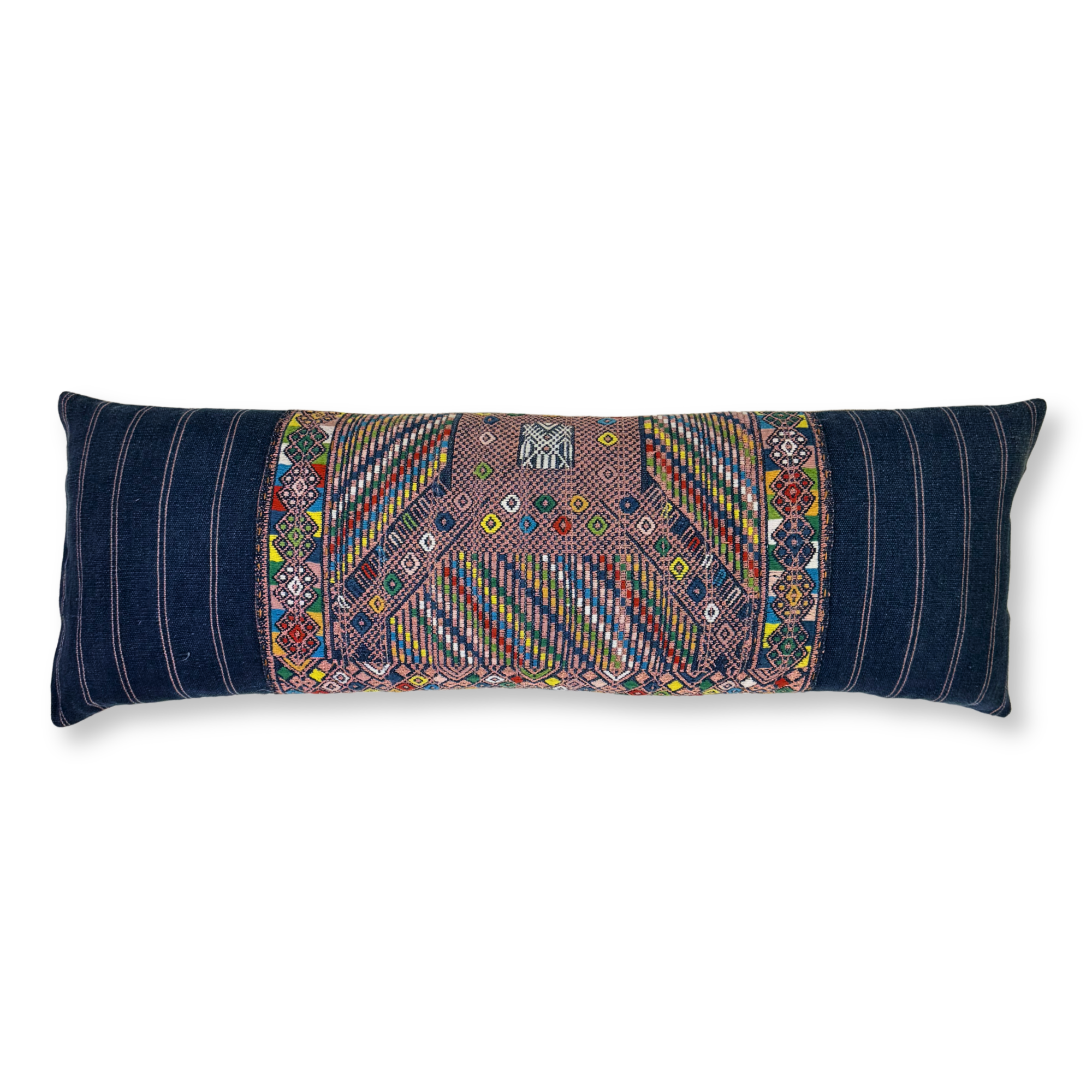 Huipil &amp; Hemp Throw Pillow Cover