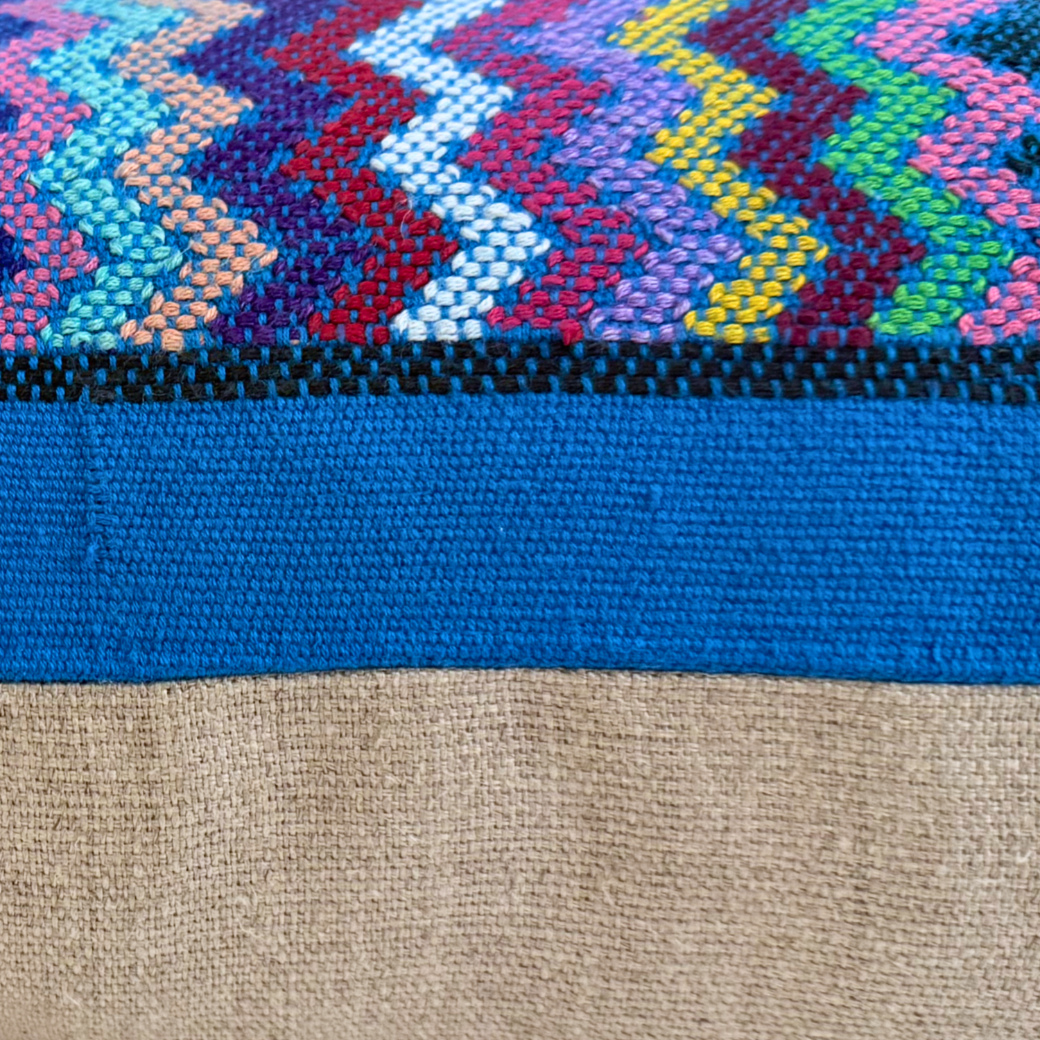 Huipil &amp; Hemp Throw Pillow Cover