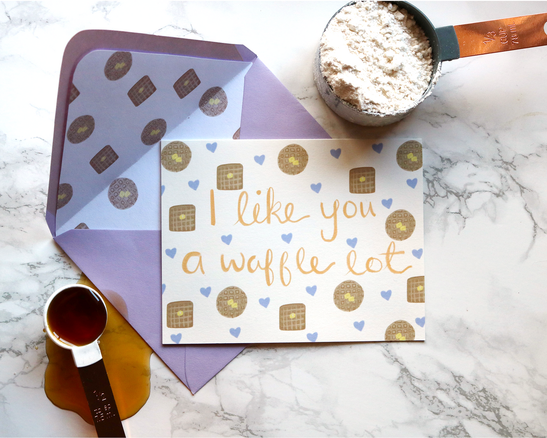 I Like You A Waffle Lot Greeting Card