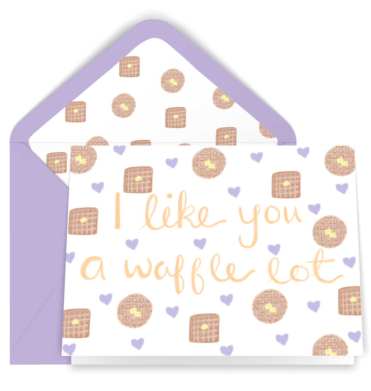 I Like You A Waffle Lot Greeting Card