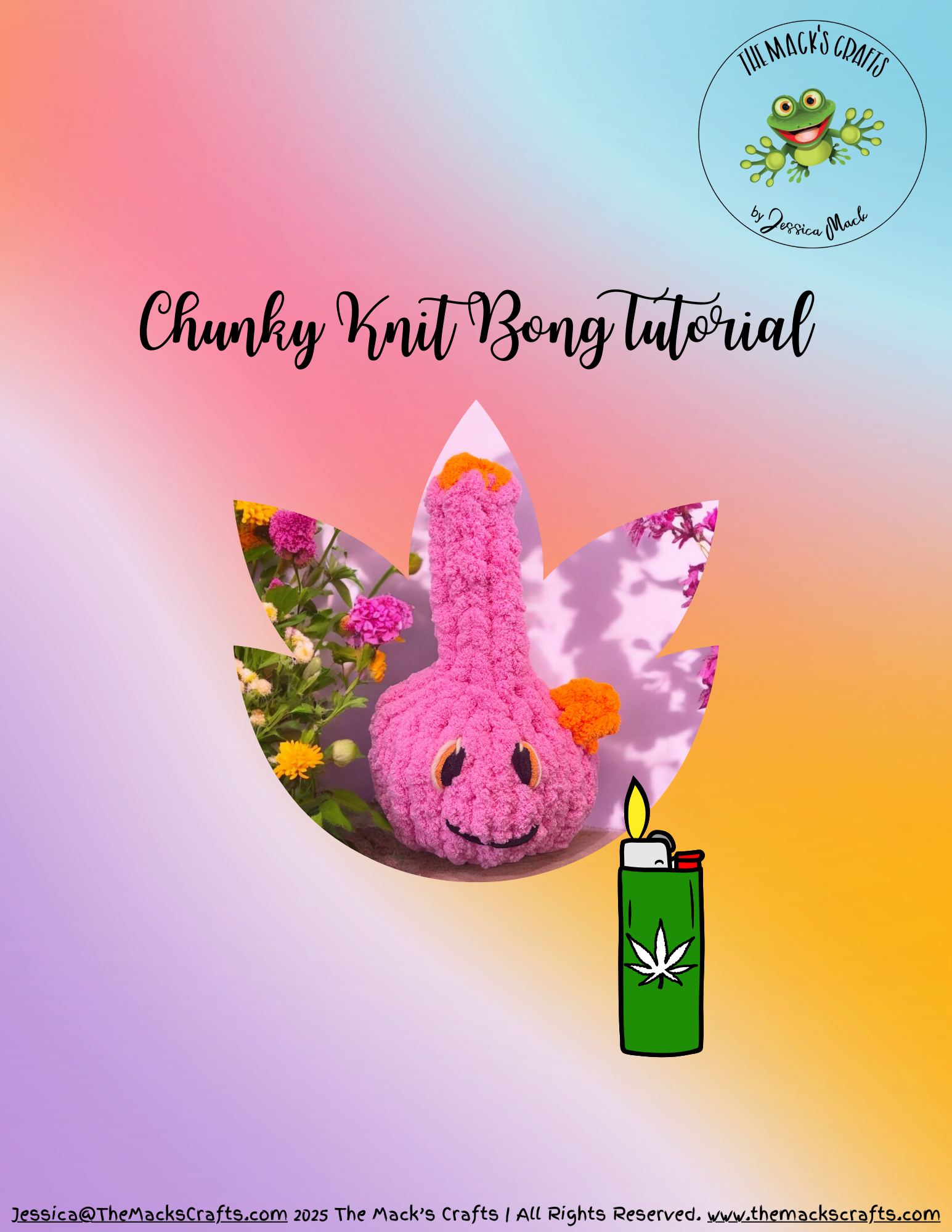 Chunky Finger Knit  Bong Tutorial - Written &amp; Video Instructions