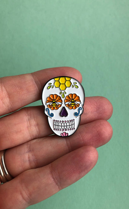 Sugar Skull Enamel Pin