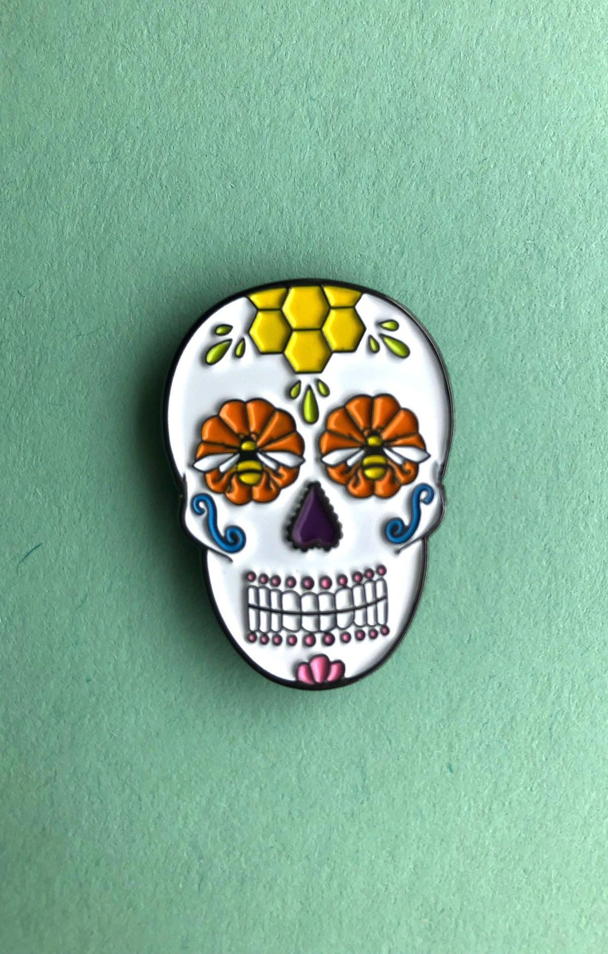 Sugar Skull Enamel Pin