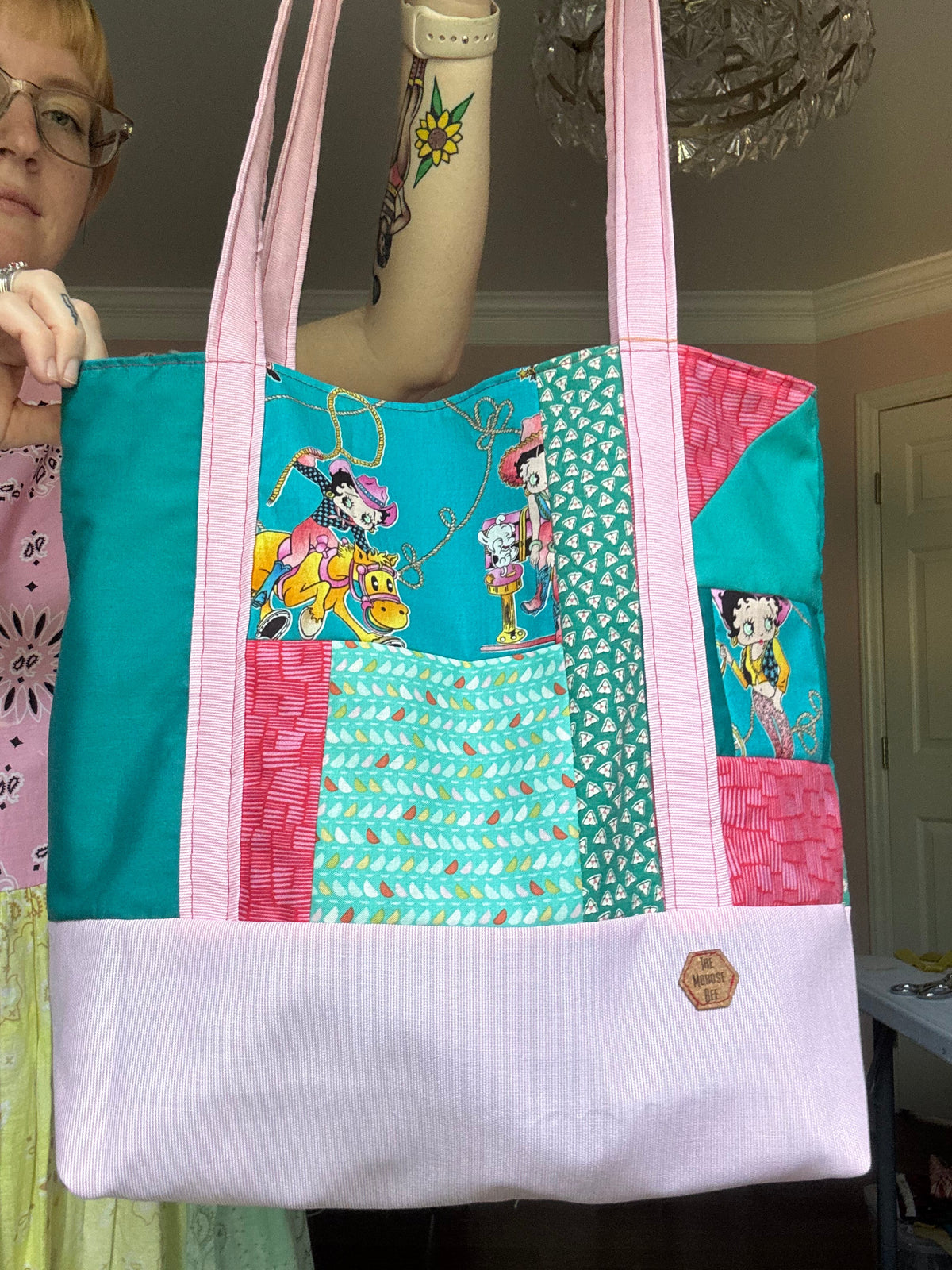 Bett Boop Upcycled Tote Bag