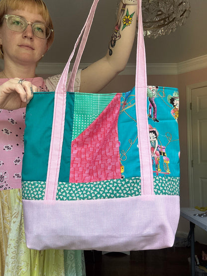 Bett Boop Upcycled Tote Bag