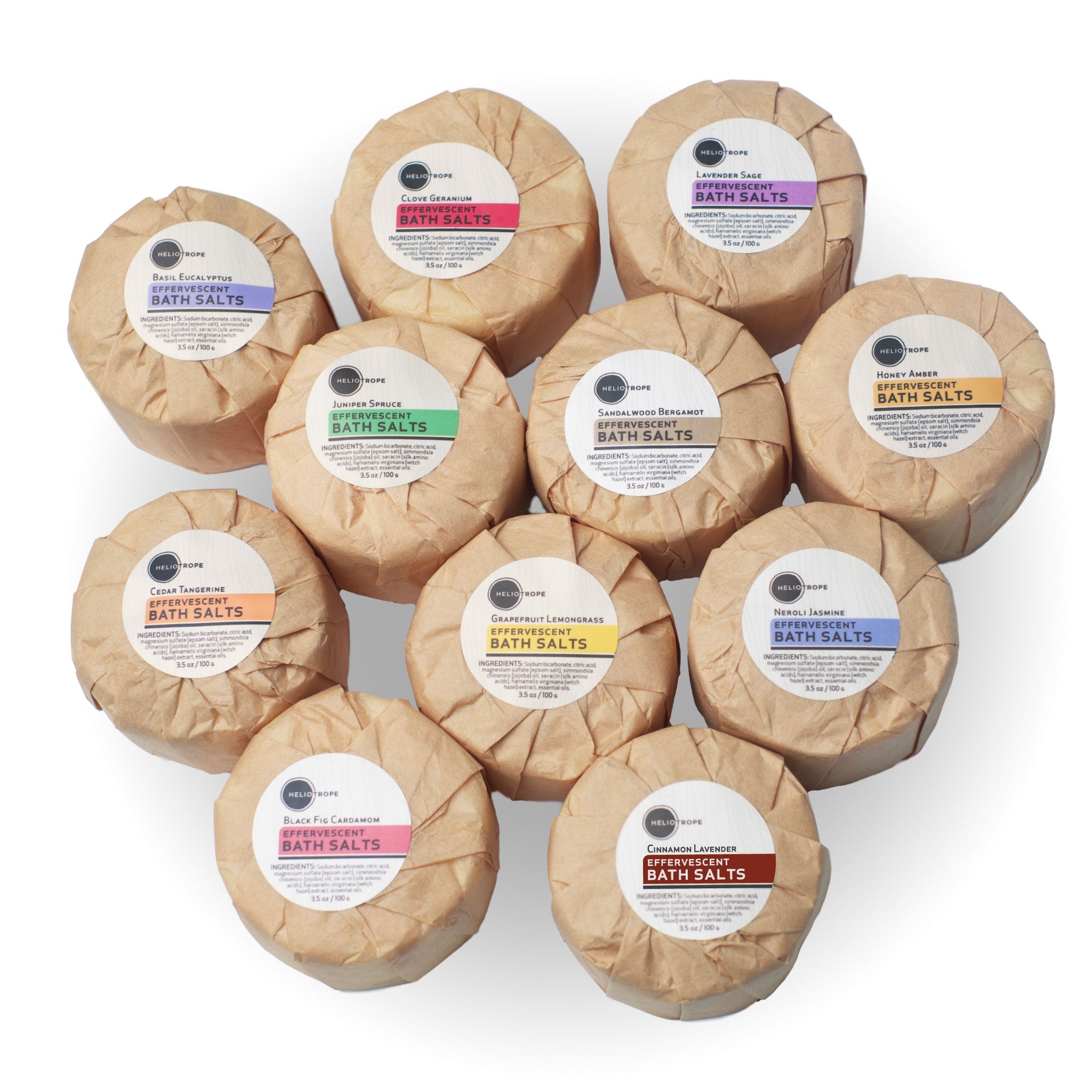 Effervescent Bath Salts w/Jojoba &amp; Silk Proteins fizzy bath bombs