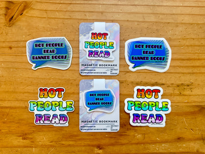 Hot People Read Banned Books Sticker