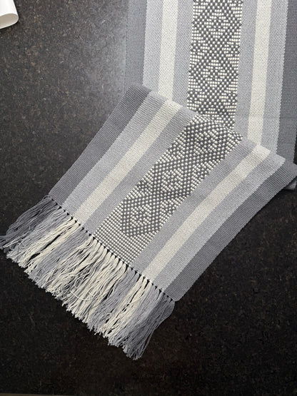 Handwoven Cotton Table Runner - Made in Oaxaca, Mexico