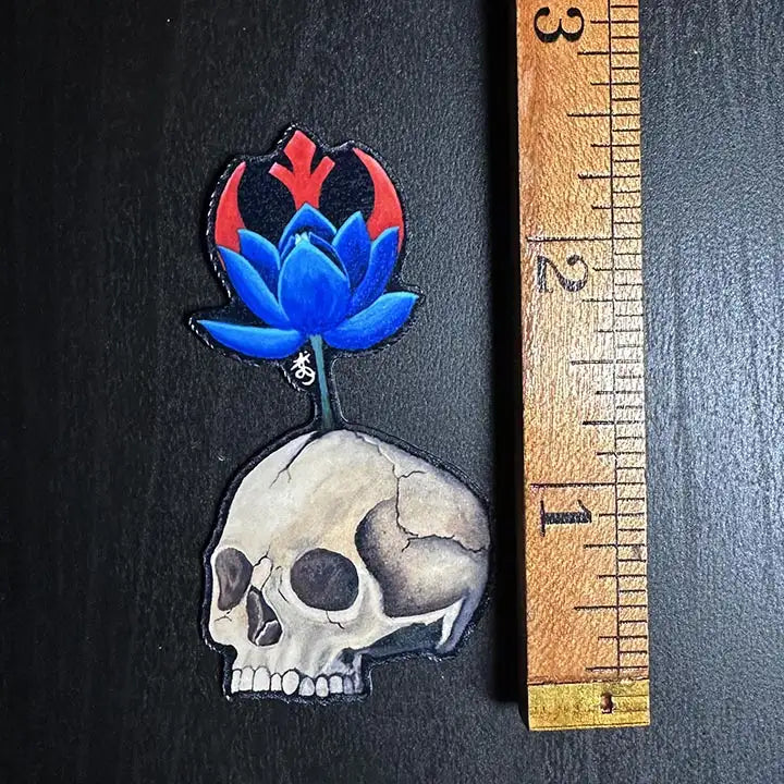 Resistance Art Vinyl Sticker, Flower from Skull Design Decal