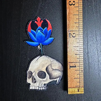 Resistance Art Vinyl Sticker, Flower from Skull Design Decal