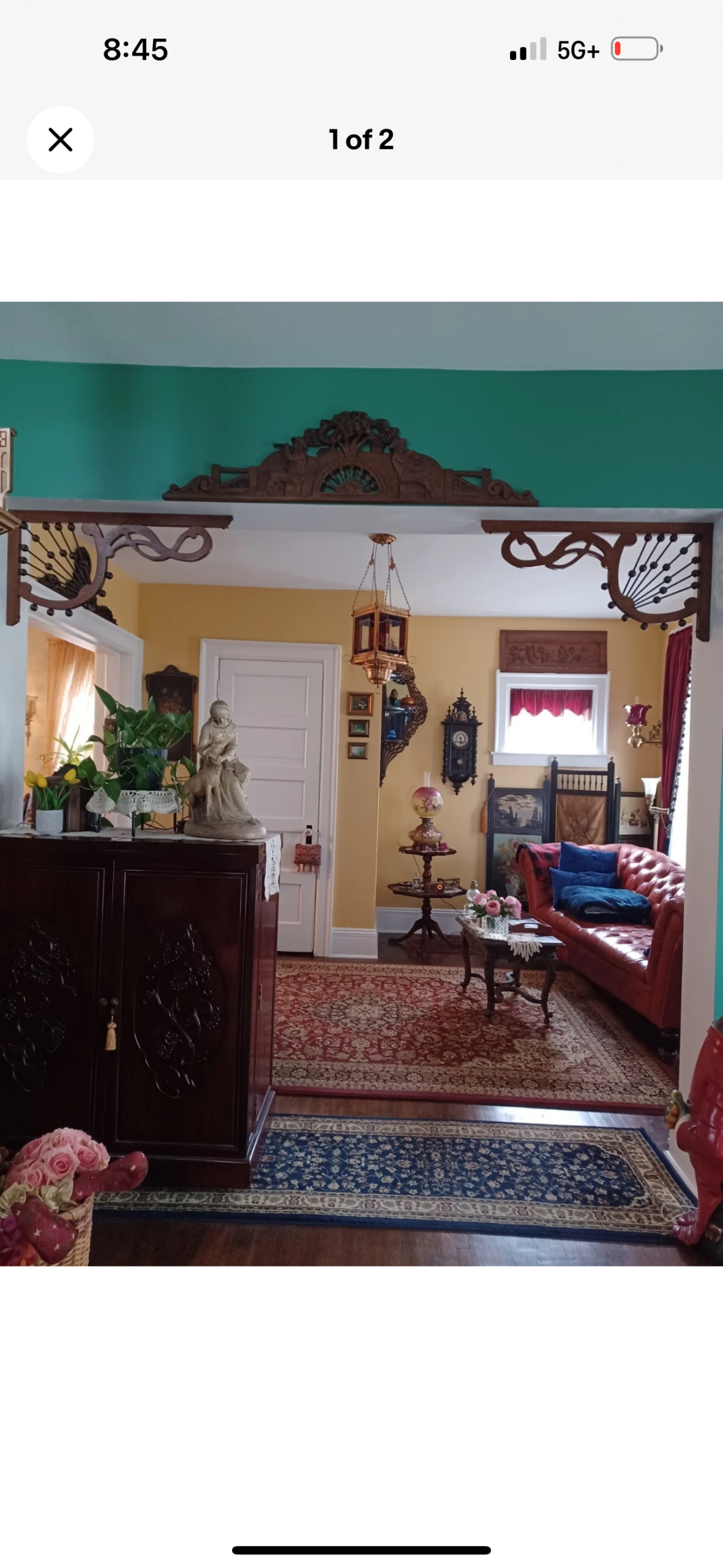 Art Nouveau Victorian Corner Fan Set