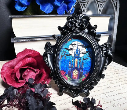 Mini Victorian Frame with Original Stained Glass Artwork