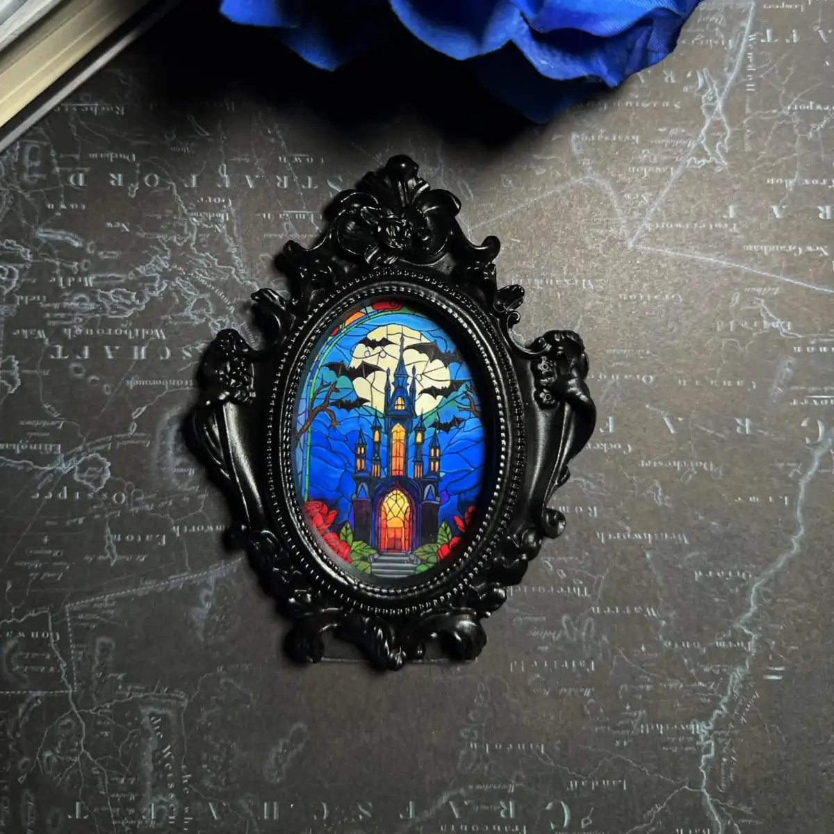 Mini Victorian Frame with Original Stained Glass Artwork