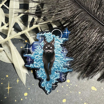 Celestial Black Cat Baphomet Sticker
