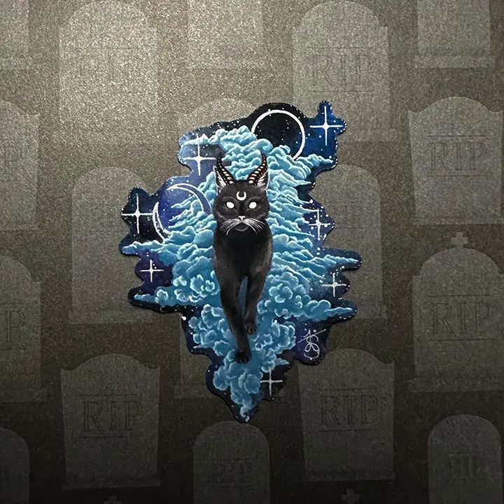 Celestial Black Cat Baphomet Sticker