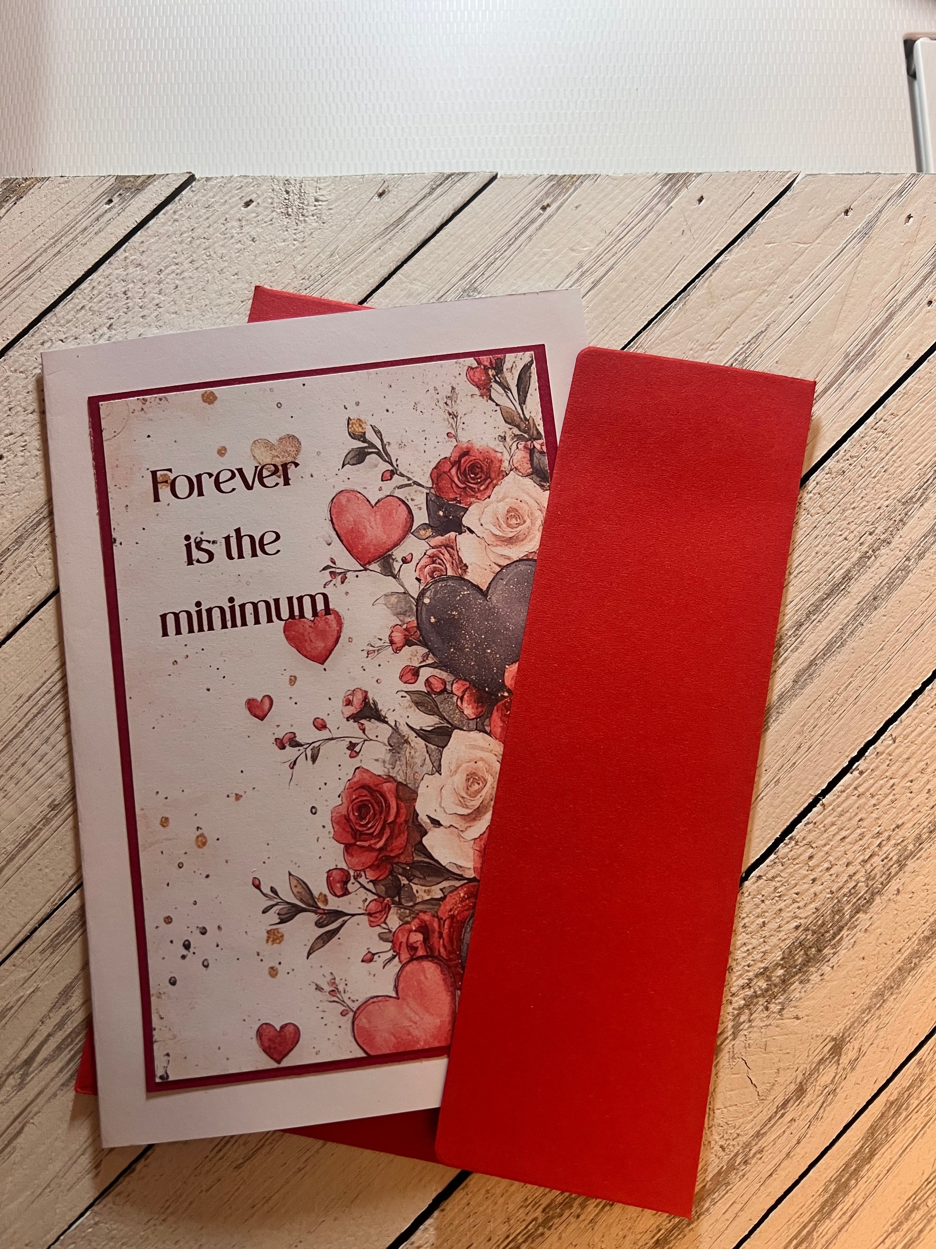 Greeting Card — Forever Is the Minimum | Handcrafted Love Card | Bossy Scribes