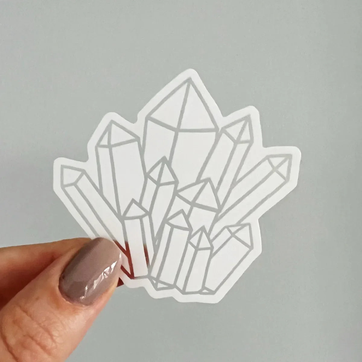 Transparent crystal cluster sticker