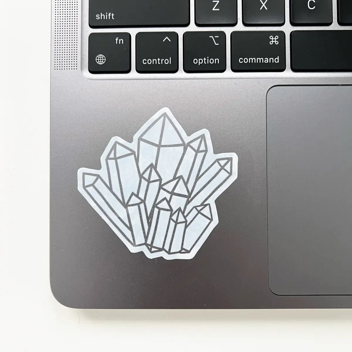 Transparent crystal cluster sticker