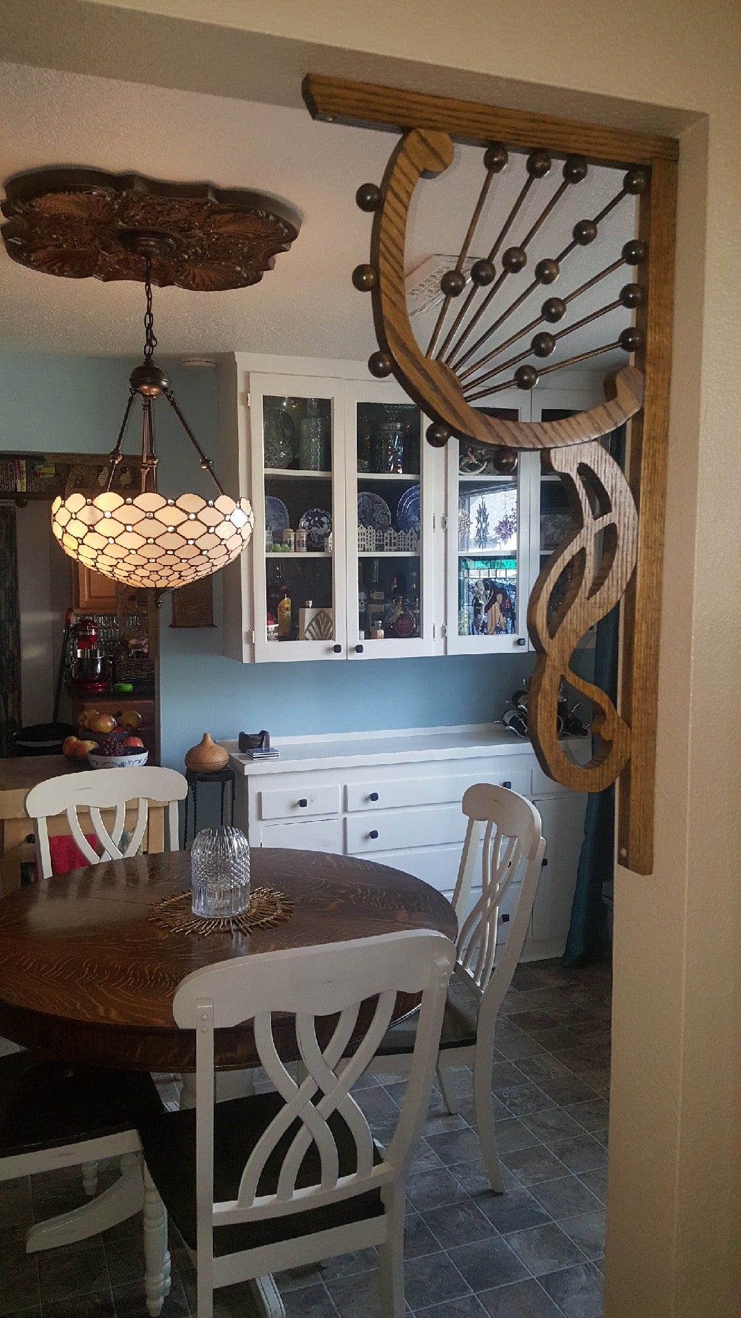 Art Nouveau Victorian Corner Fan Set