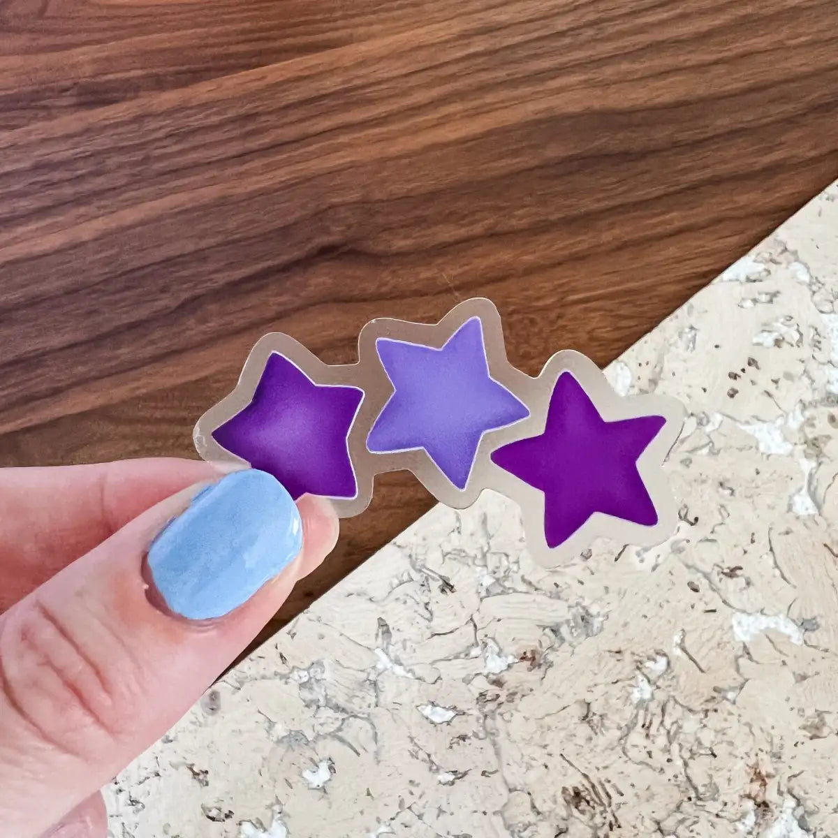 Mini purple stars sticker