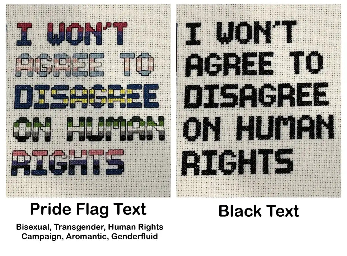 Human Rights Pride Cross Stitch Pattern - Intersex progress flag only