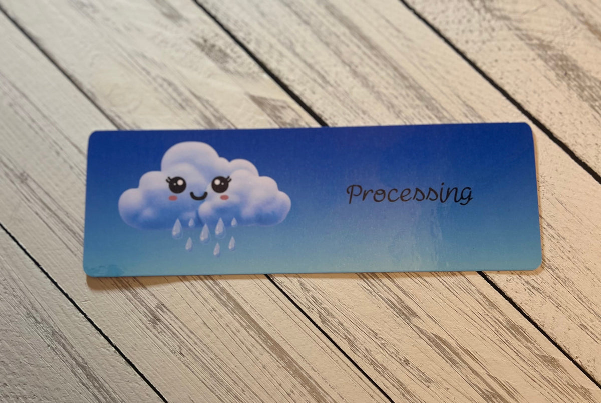 Cloudy But Coping Bookmark | Emotional State Acrylic Bookmark | Single | Bossy Scribes