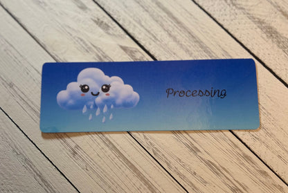 Cloudy But Coping Bookmark | Emotional State Acrylic Bookmark | Single | Bossy Scribes