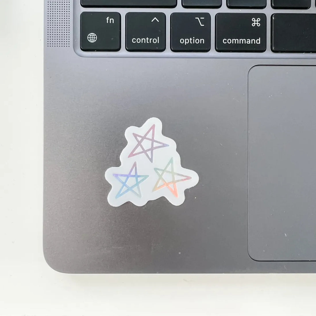 Holographic doodle star sticker