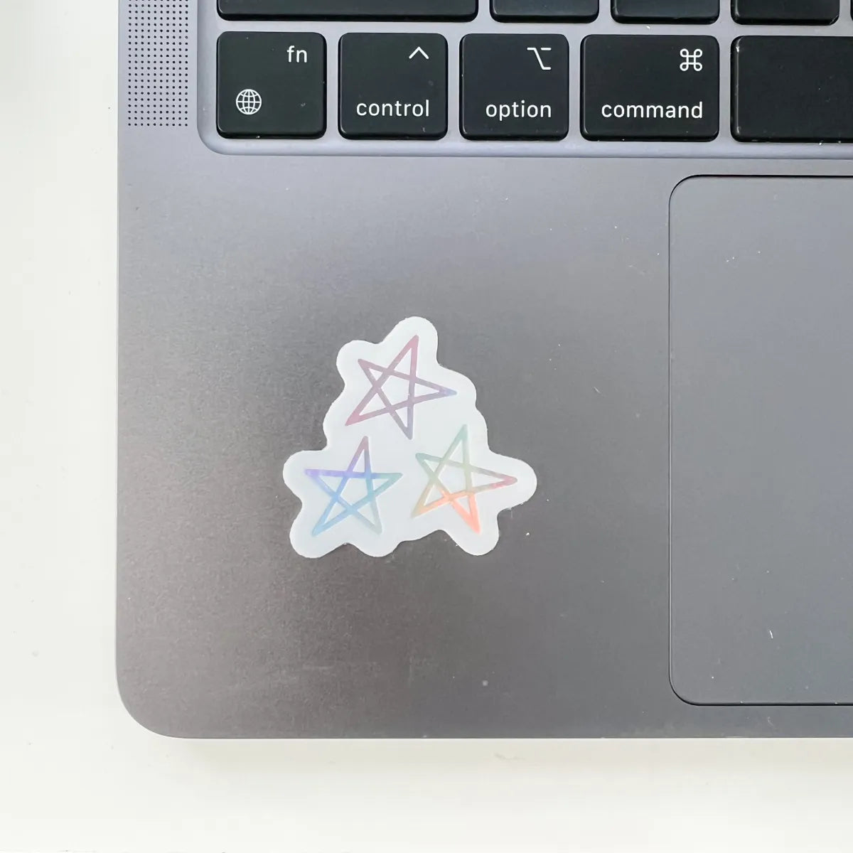 Holographic doodle star sticker