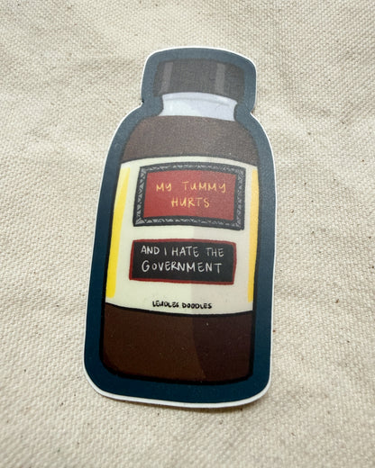 My Tummy Hurts Sticker (Matte)