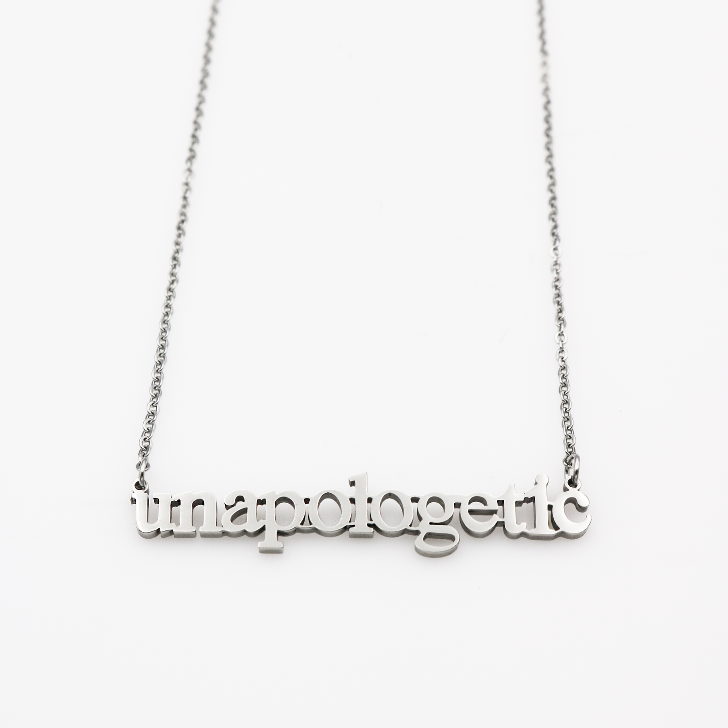 Unapologetic Cutout Necklace - Metal Marvels - Bold mantras for bold women.