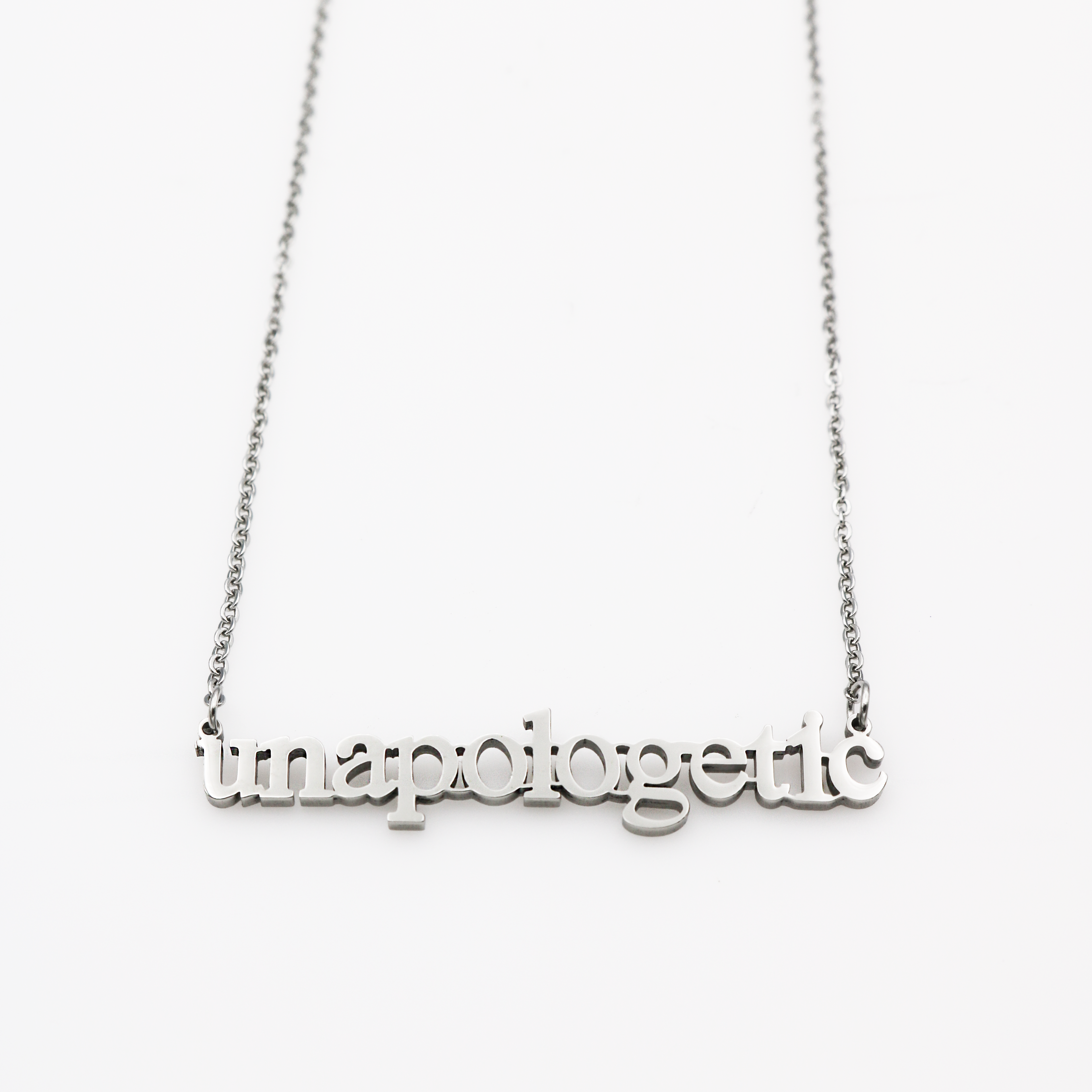 Unapologetic Cutout Necklace - Metal Marvels - Bold mantras for bold women.