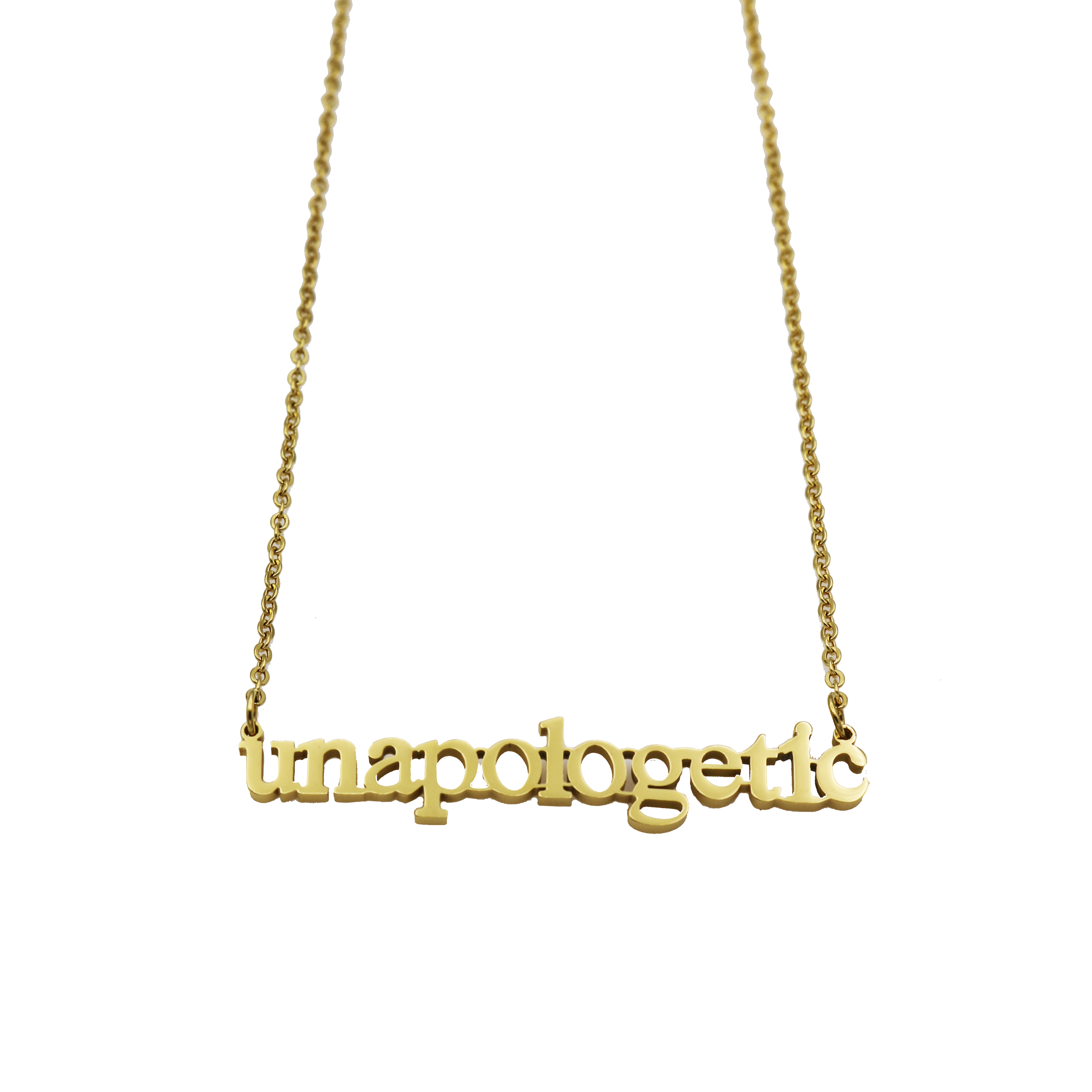 Unapologetic Cutout Necklace - Metal Marvels - Bold mantras for bold women.