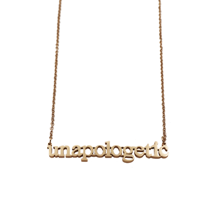 Unapologetic Cutout Necklace - Metal Marvels - Bold mantras for bold women.
