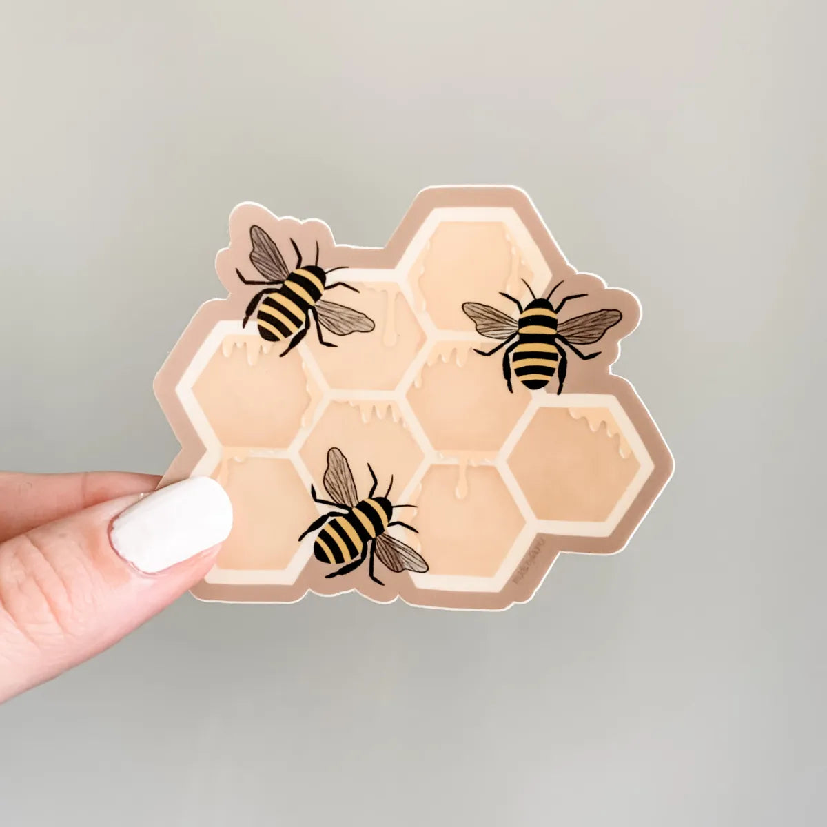 Bees on Honeycomb sticker