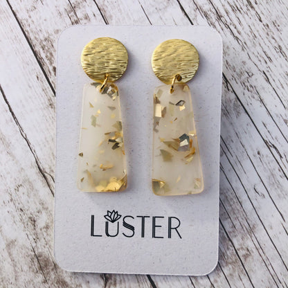 Gold Confetti Acrylic Earrings