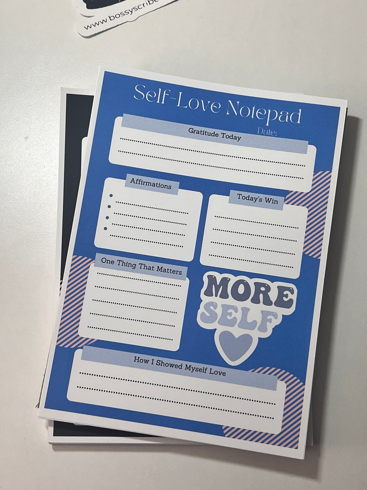 Self-Love Reflection Notepad | Guided Journaling Prompts for Women | Bossy Scribes