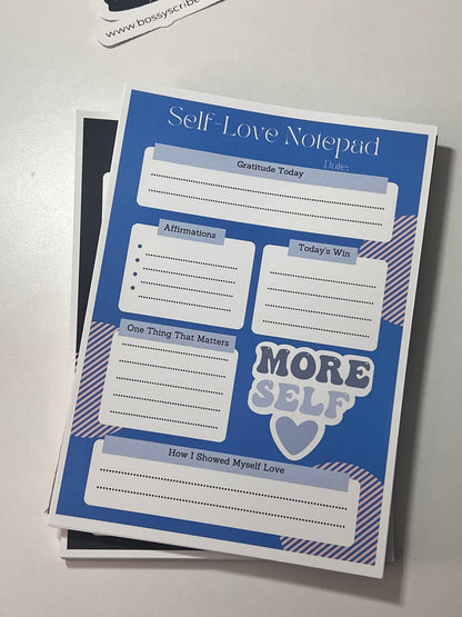 Self-Love Reflection Notepad | Guided Journaling Prompts for Women | Bossy Scribes