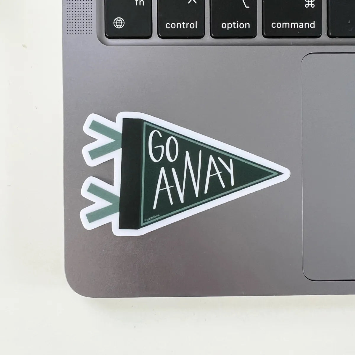 Go Away pennant sticker
