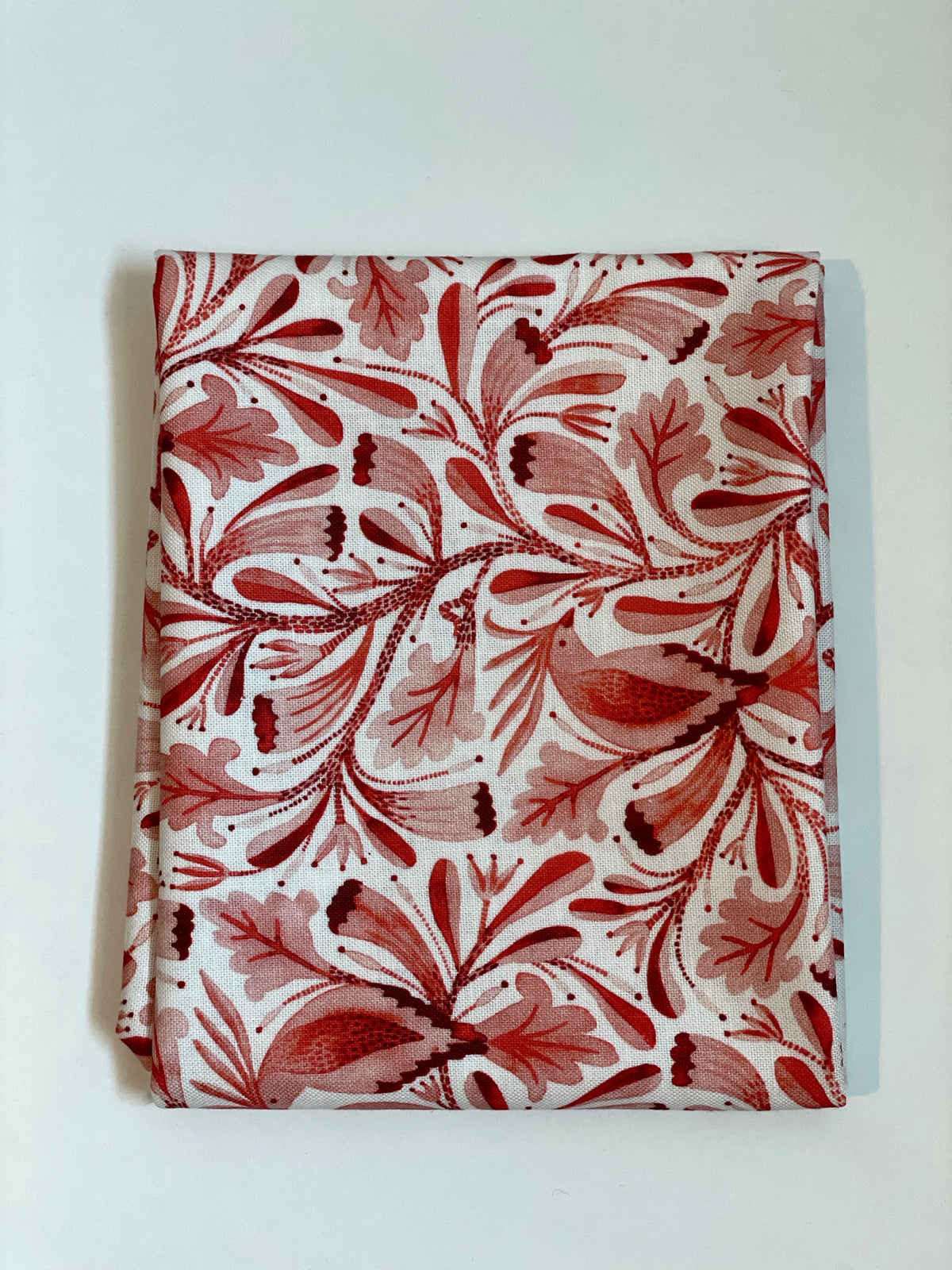Red Xanthia Birds &amp; Branches Organic Quilting Cotton Fat Quarters