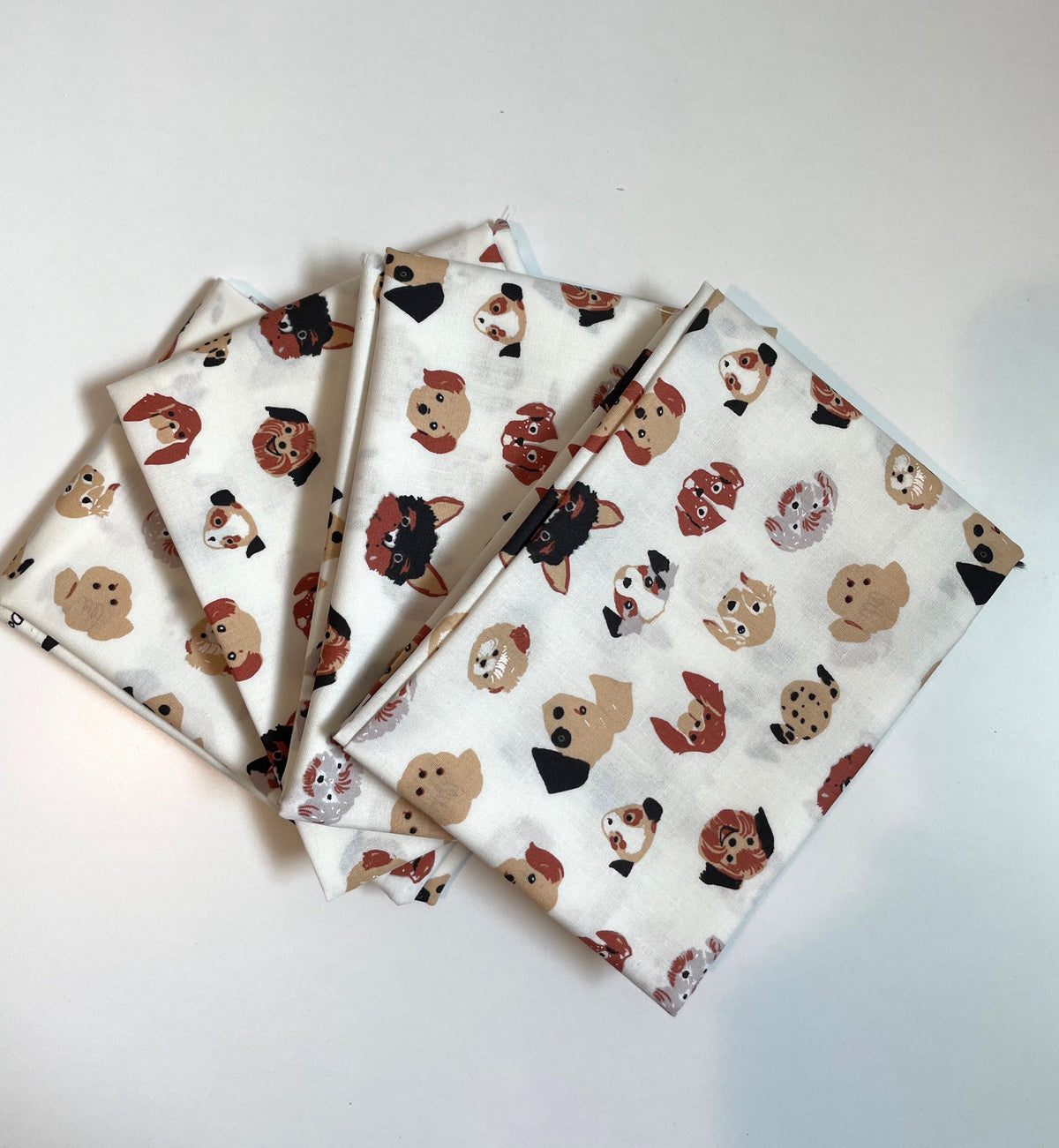 Fat Quarter Doggie Dots Organic Poplin