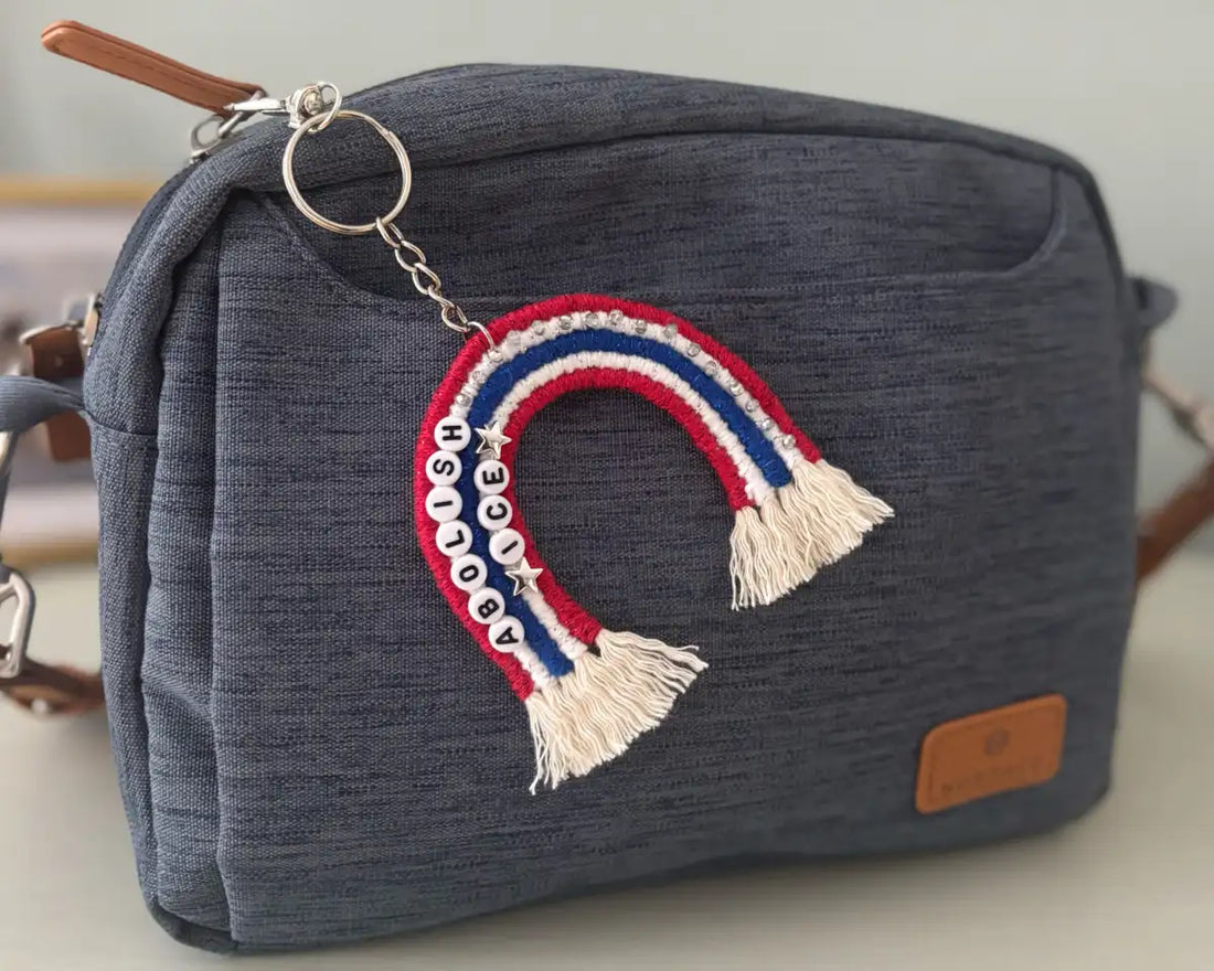 abolish ice fiber arts rainbow bag charm (Copy)