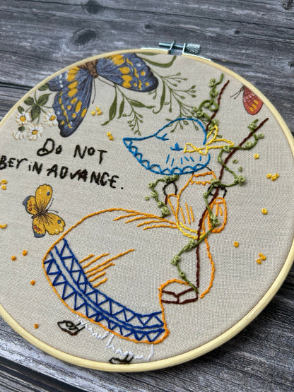 Hand Embroidery: Do Not Obey In Advance