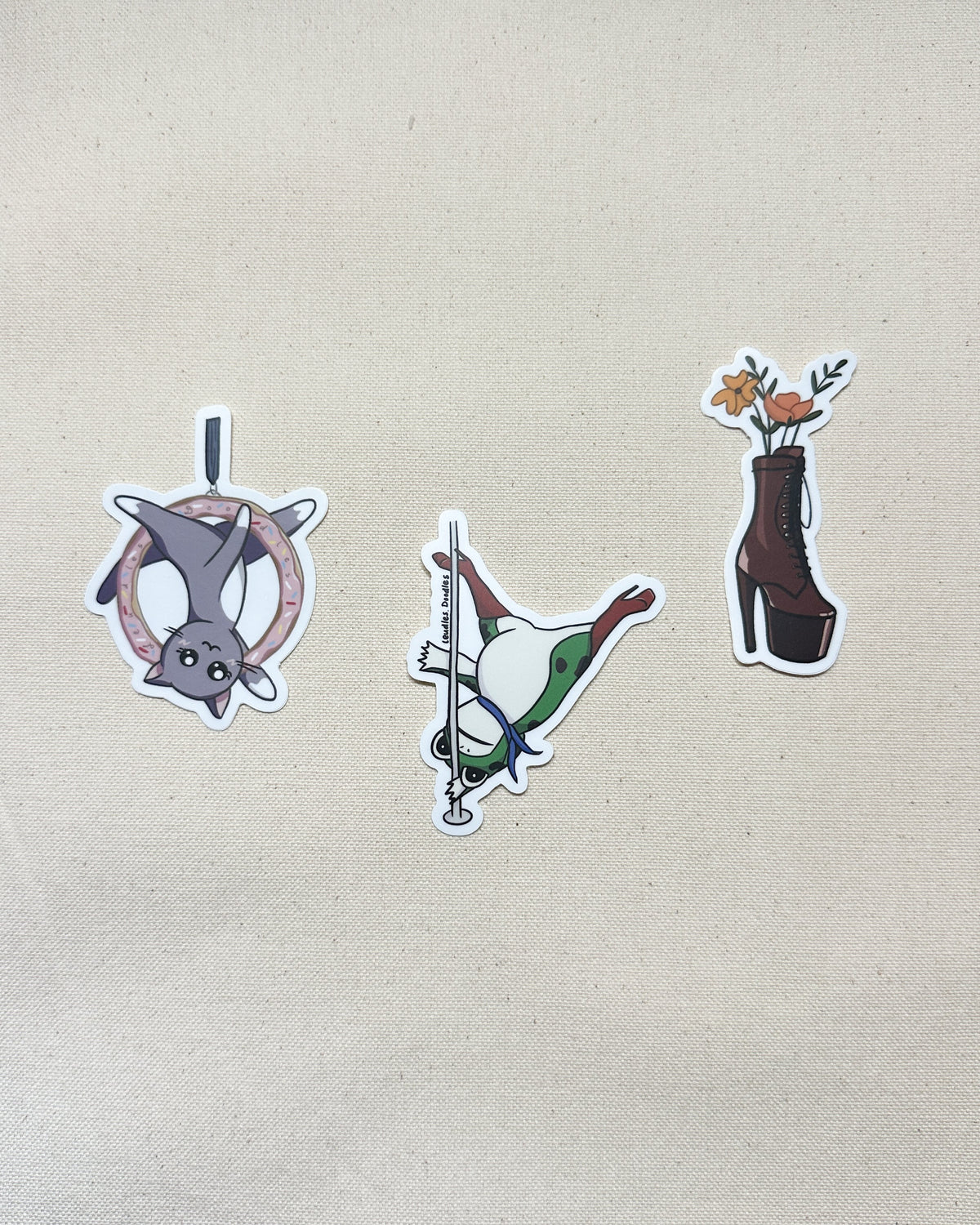 Pole Dancing Frog Sticker (Matte)