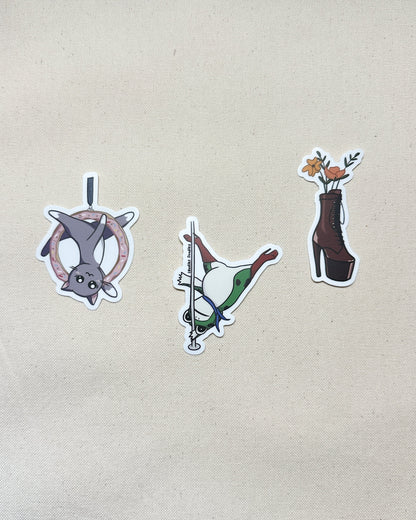 Pole Dancing Frog Sticker (Matte)