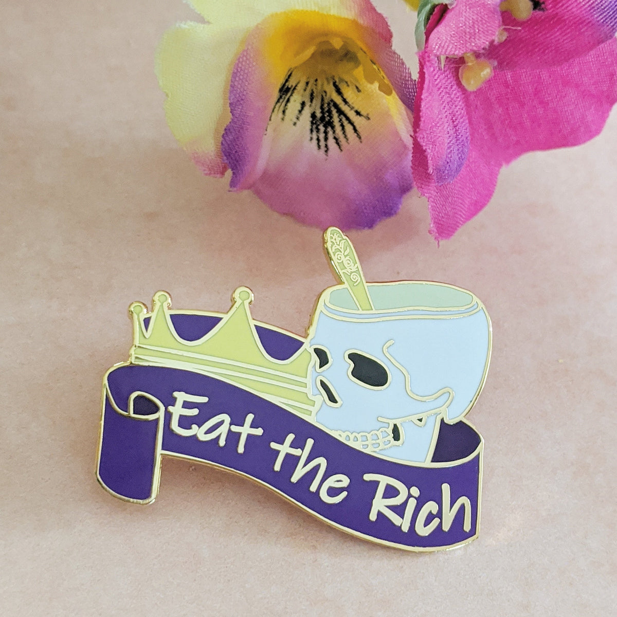 Eat the Kings hard enamel pin