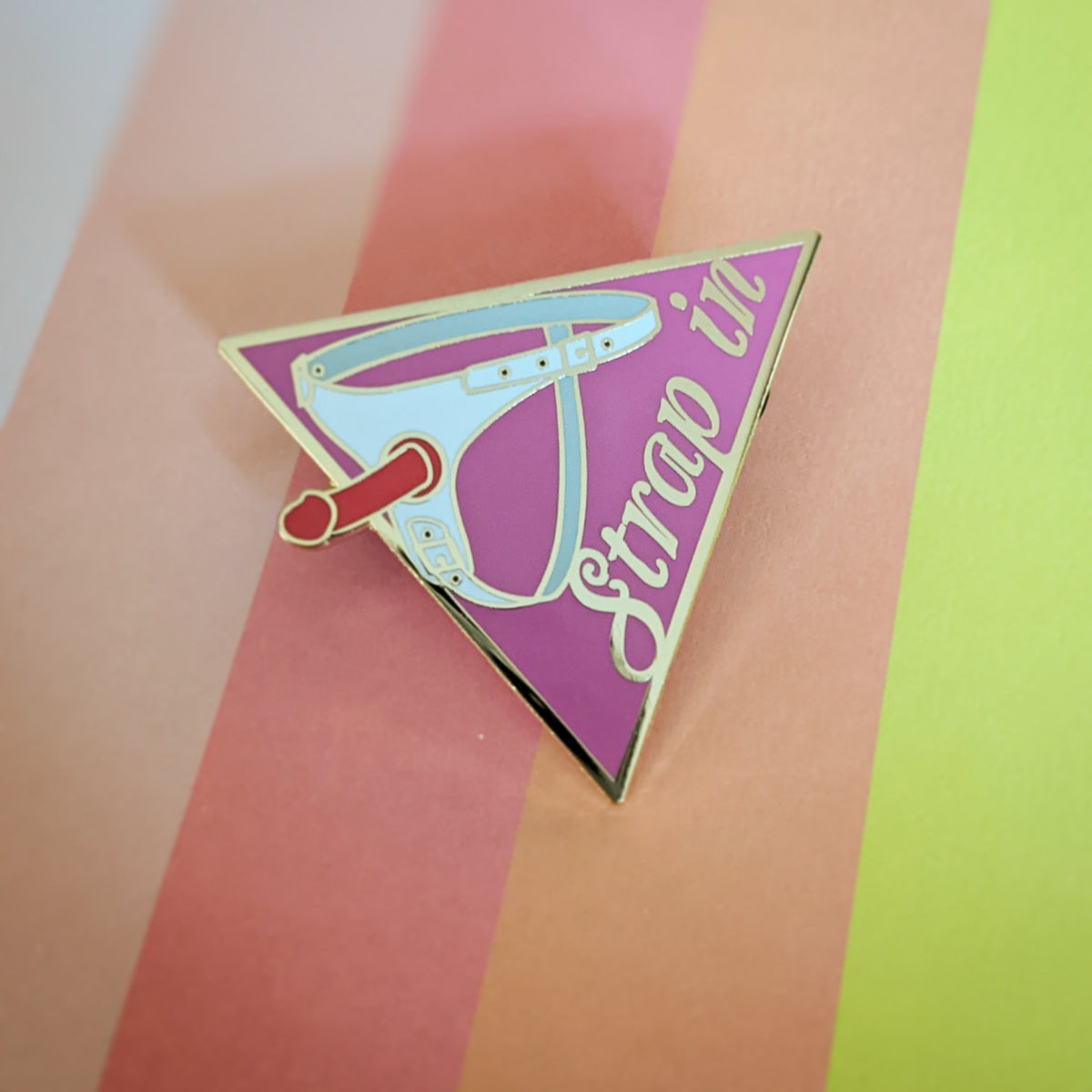 Harness hard enamel pin