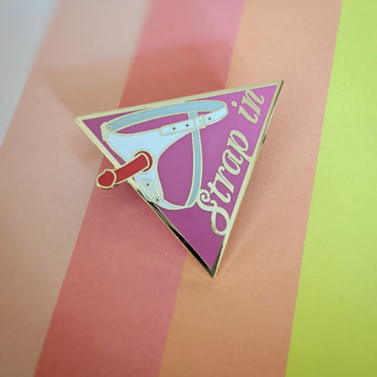 Harness hard enamel pin