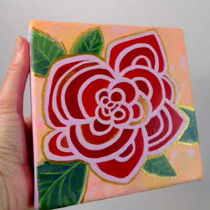 Red Rose in Spring- Original Painting