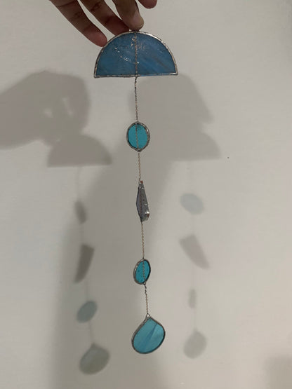 Stained glass mobiles multicolored